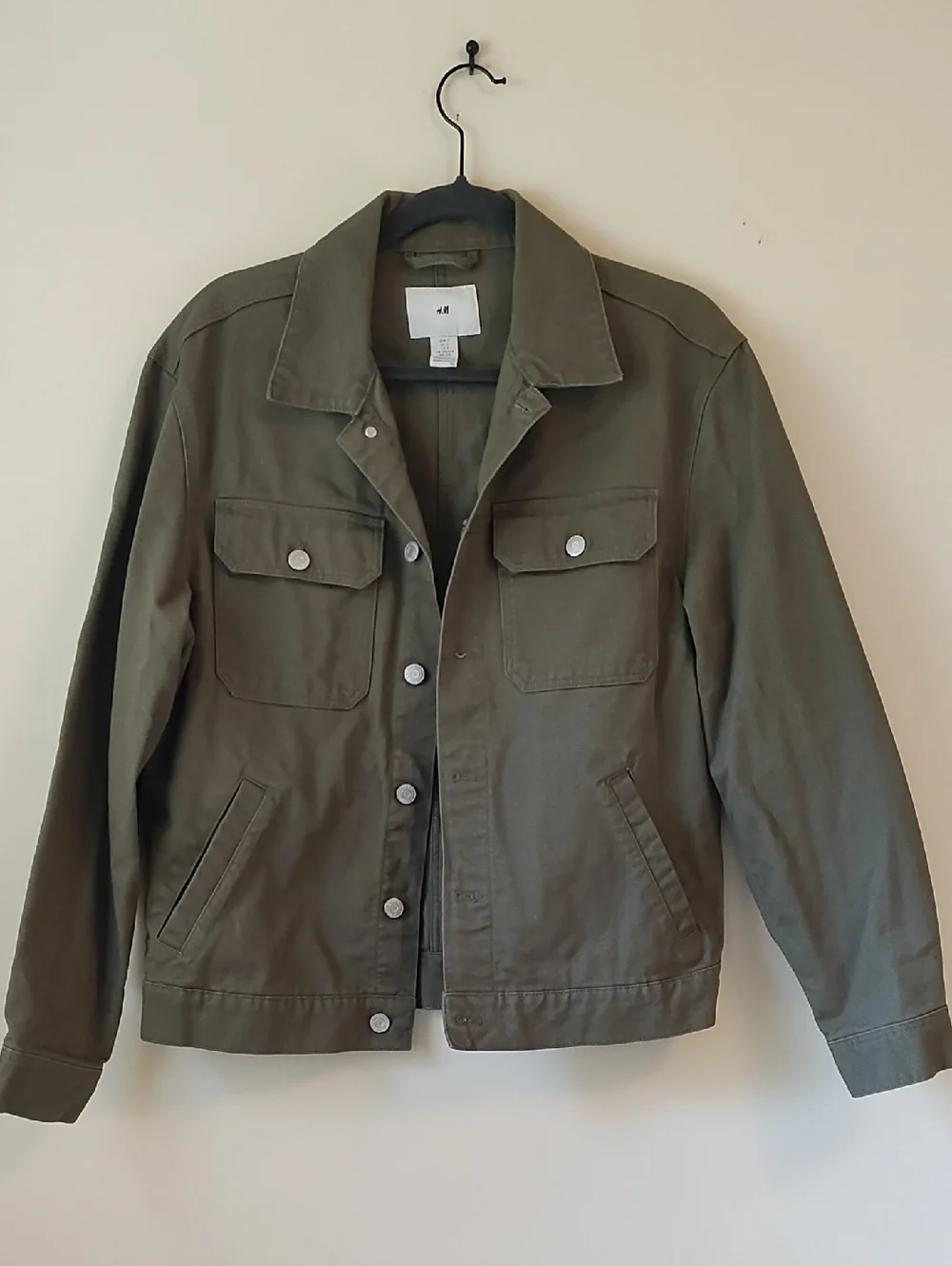 H&M Jean Jacket in Olive - Picture 1 of 3